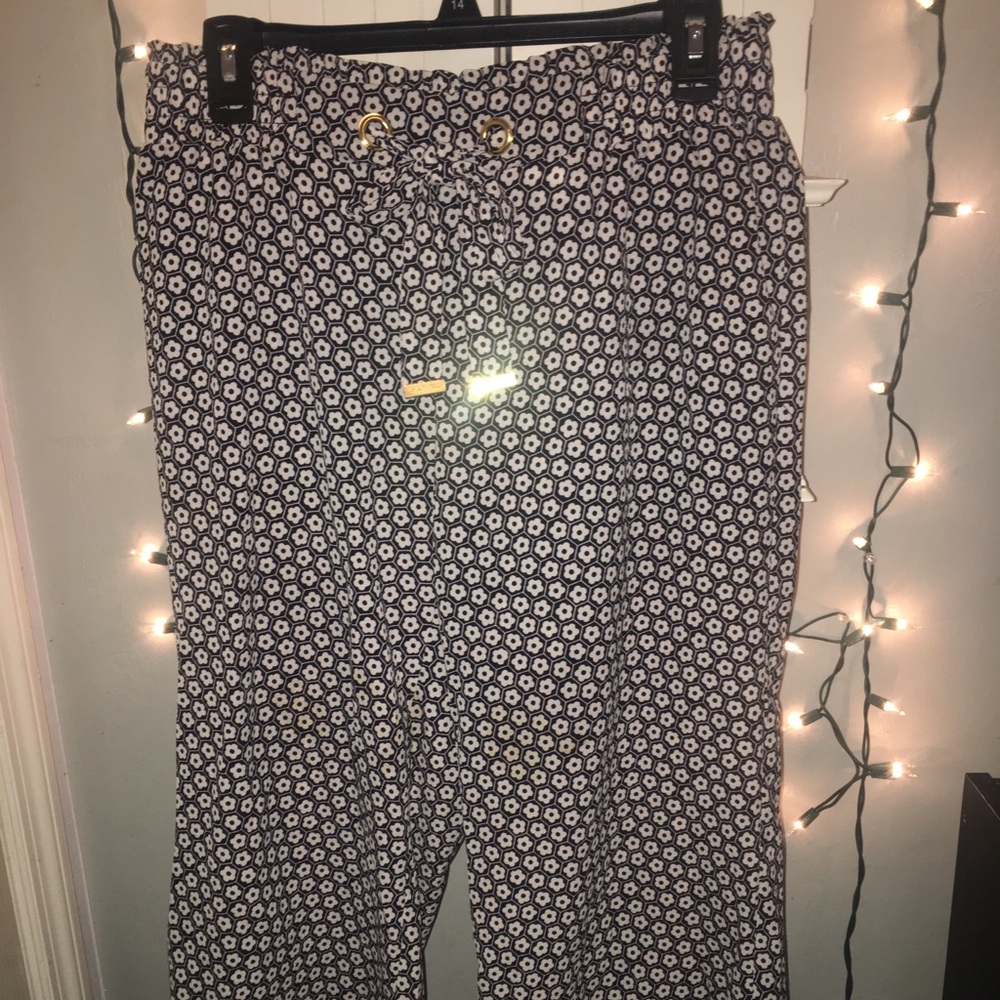 Micheal Khors Black and white floral pants